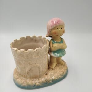 Yankee Candle Girl With Beach Bucket Votive Candle Tea Light Ronnie‎ Walter